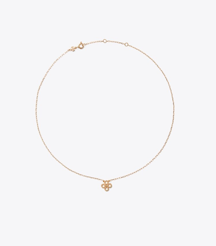 Forget Me Not Clover Pendant Necklace