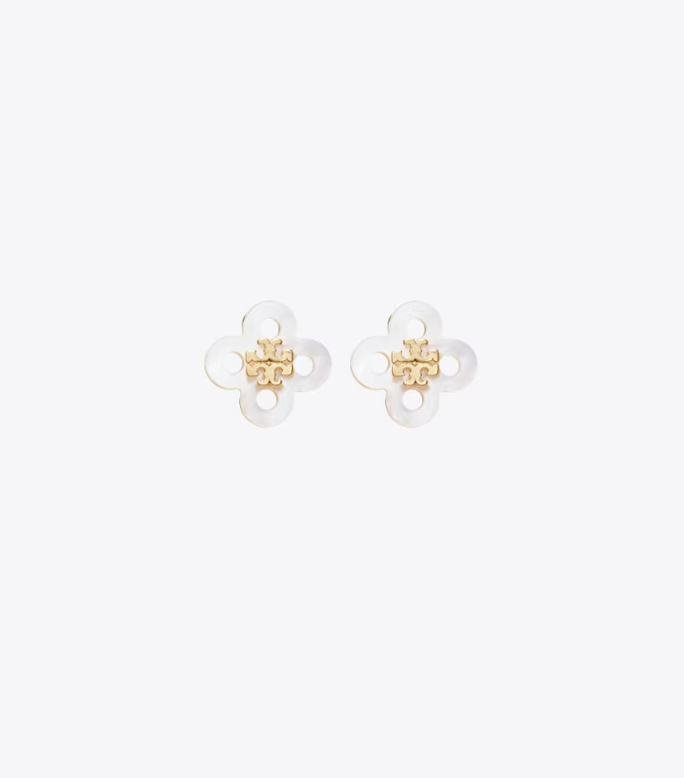 Forget Me Not Clover Stud Earring