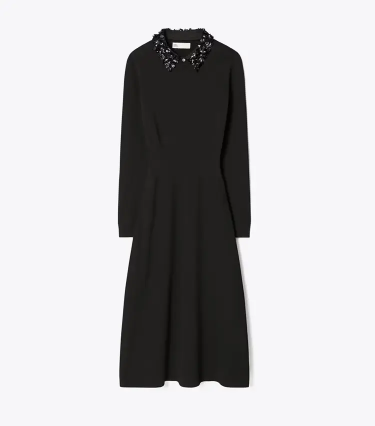 Embellished Collar Dress