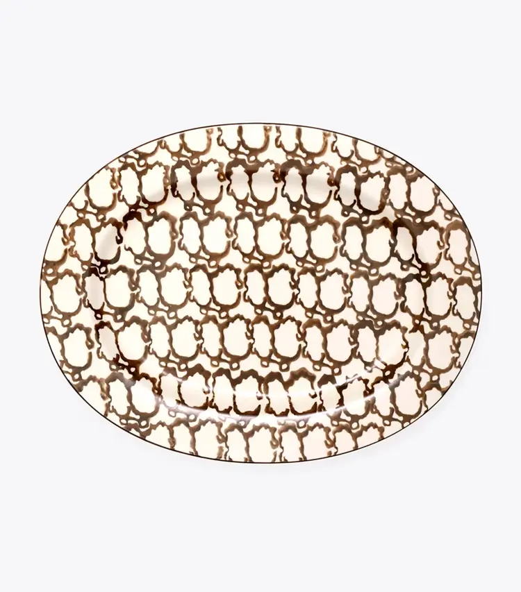 Spongeware Oval Serving Platter