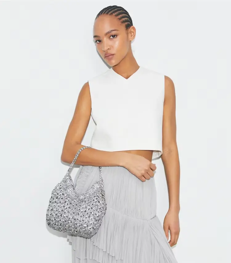 Mini Fleming Woven Hobo Bag - Image 3