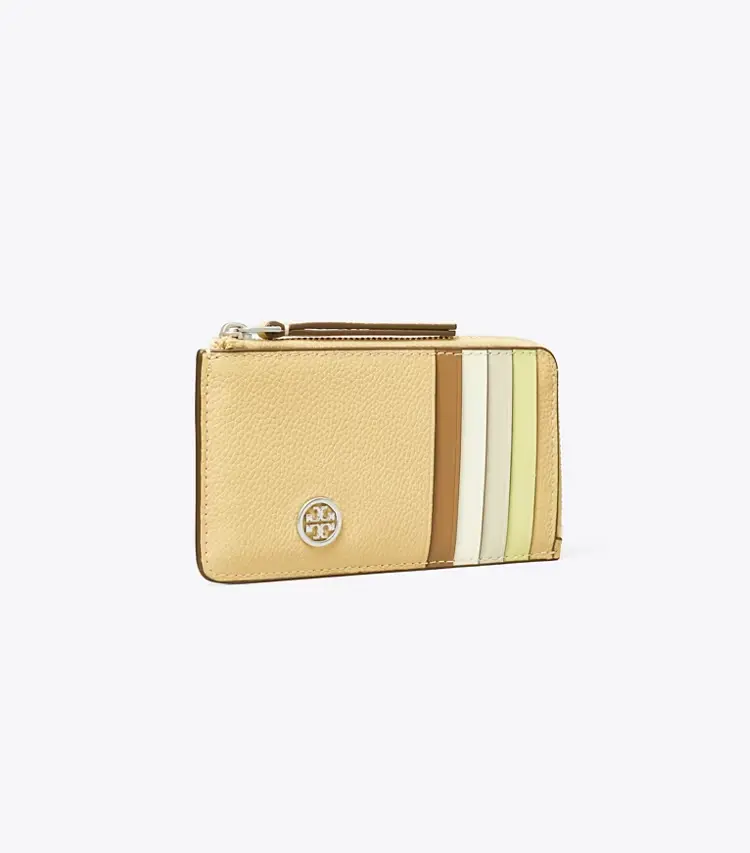 Robinson Pebbled Top-Zip Card Case
