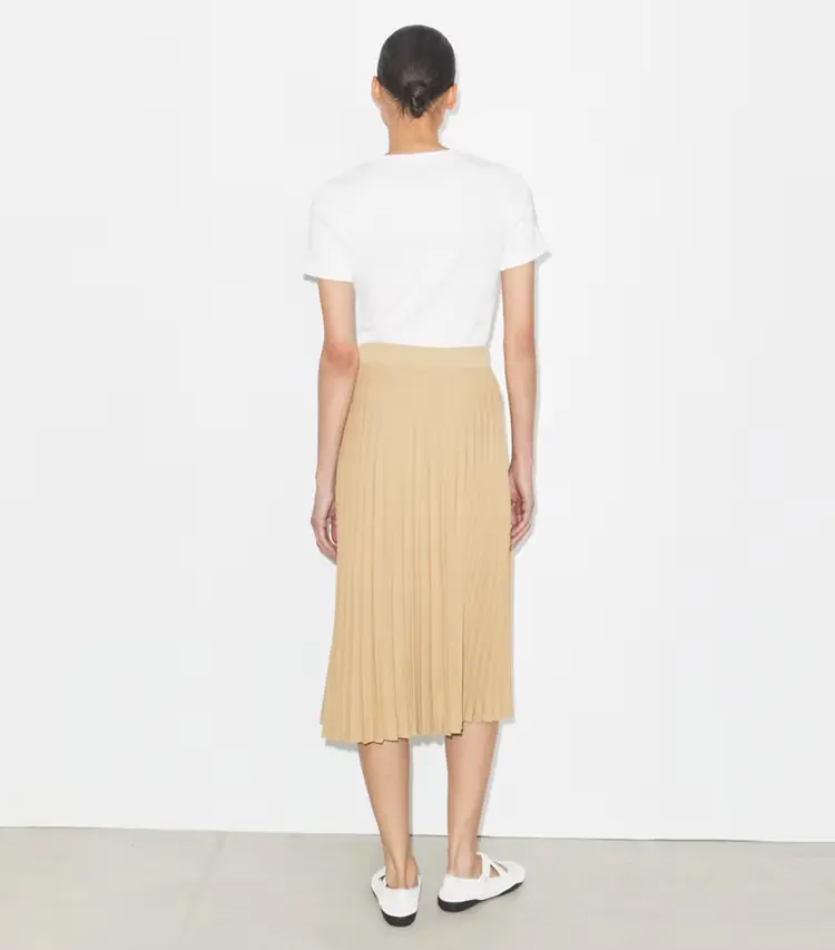 Pleated Viscose Skirt - Image 3
