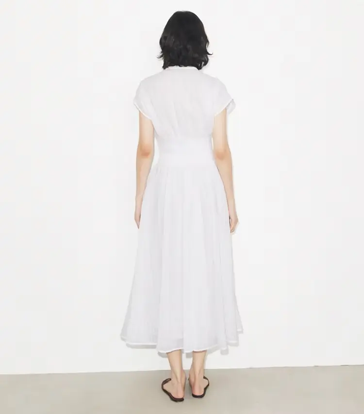 V-Neck Linen Dress - Image 3