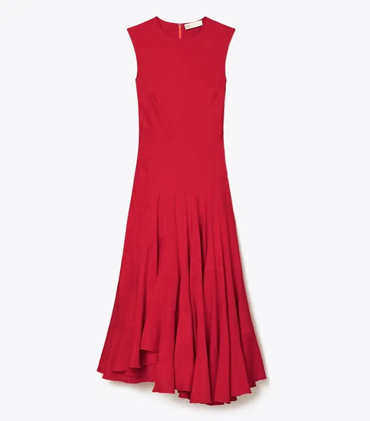 Flared Cotton Silk Dress