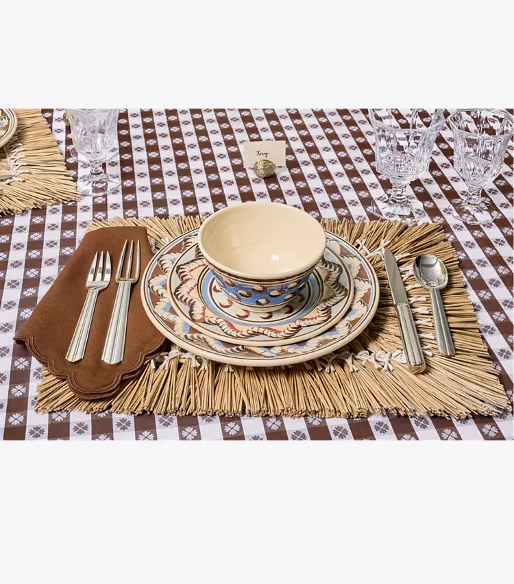 Gingham Tablecloth, 120" X 70" - Image 3