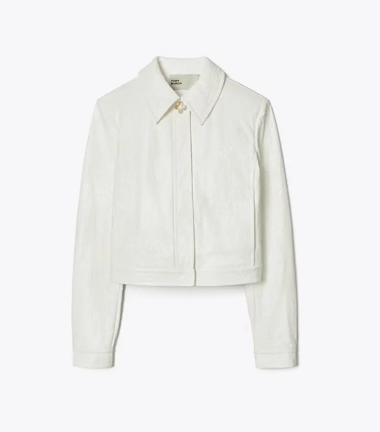 Faux Crinkle Leather Jacket