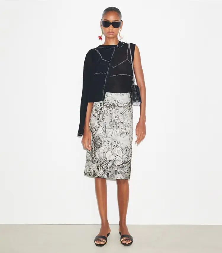 Cotton And Nylon Mesh Cardigan - Image 3